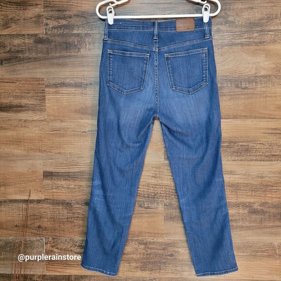 Madewell Jeans Size 28 Stovepipe High Rise Tummy Control Leman Wash MB466 - Picture 2 of 13